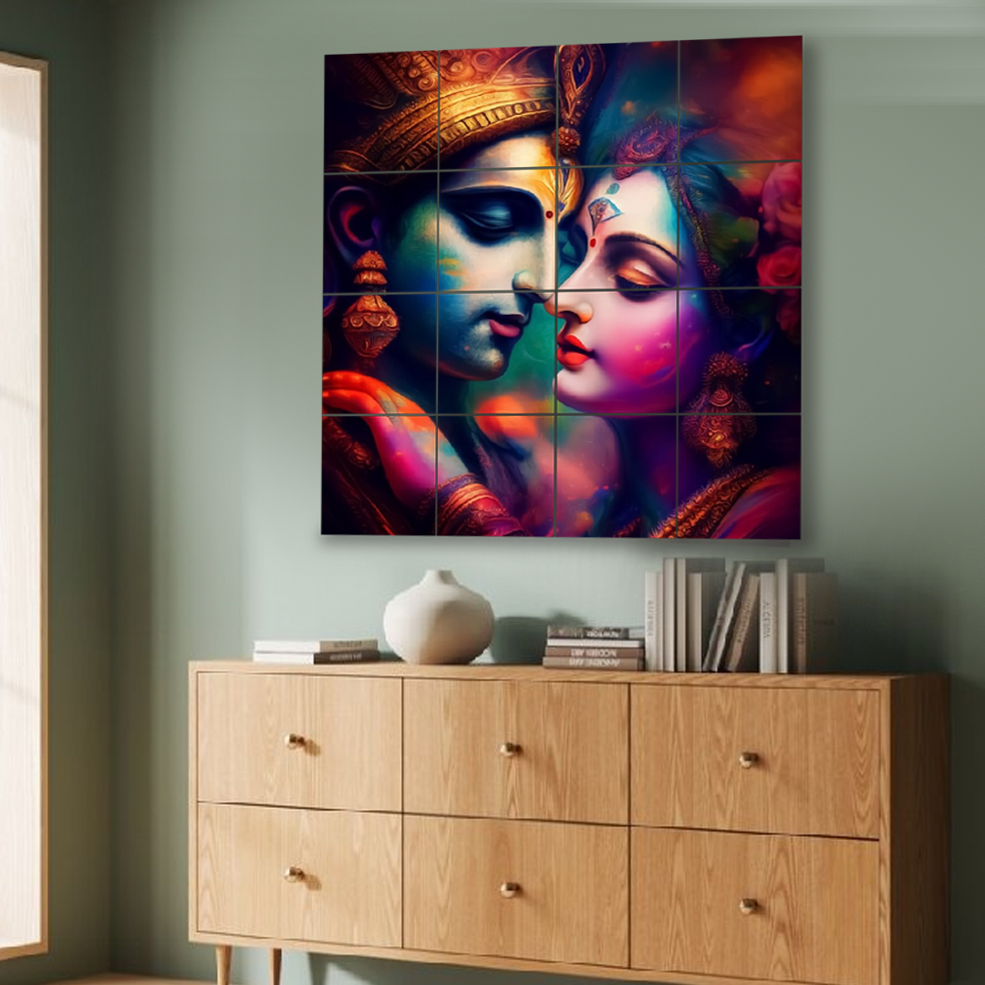Wall Tiles -  Vibrant Radha Krishna